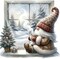 Gnome Diamond Art Painting Kits for Adults – Winter 5D DIY Diamond Painting for Beginners, Christmas Gem Art Home Decor – 12×12 inch